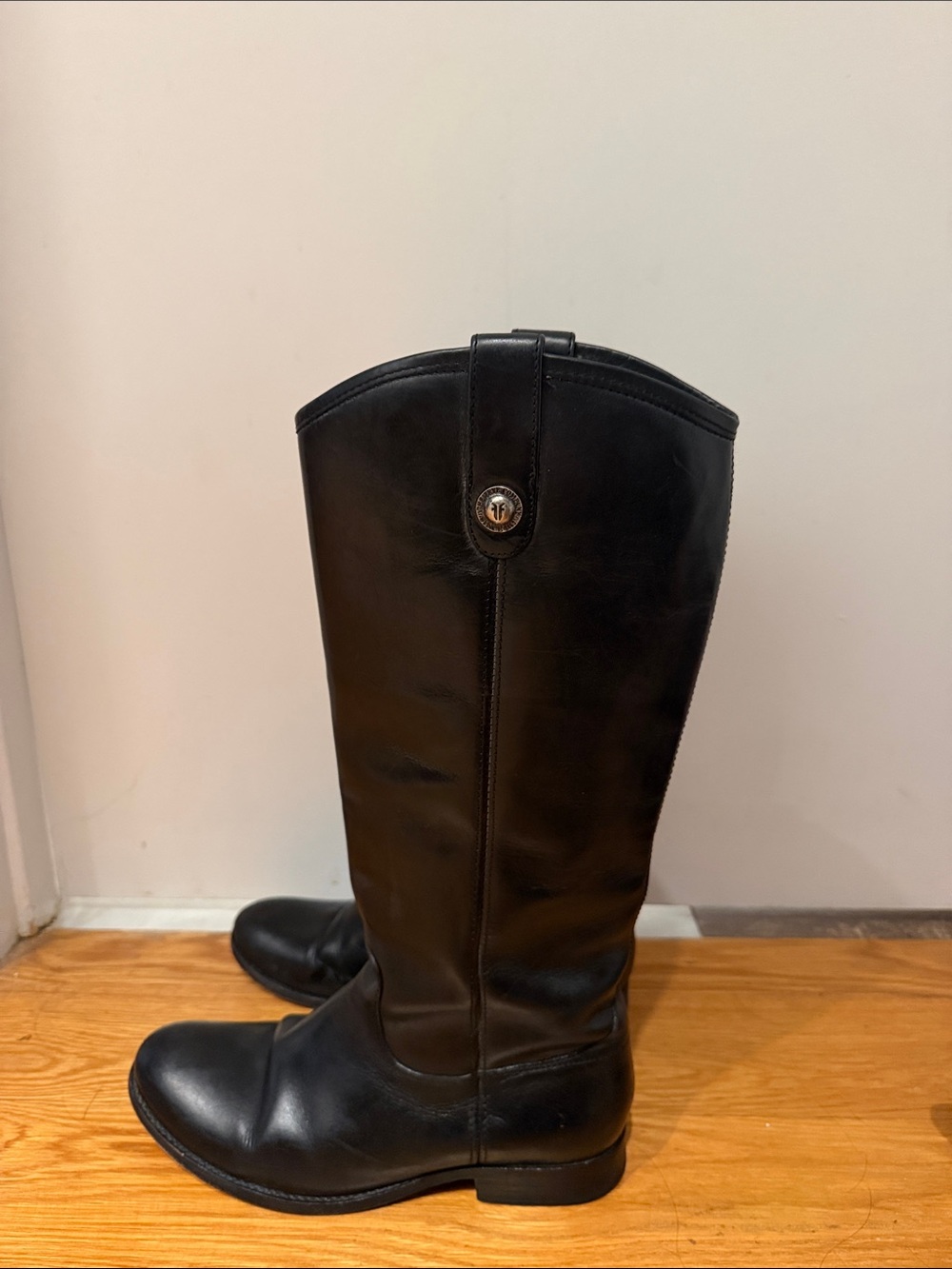 Frye Tall Black Leather Over-the-Knee Boots